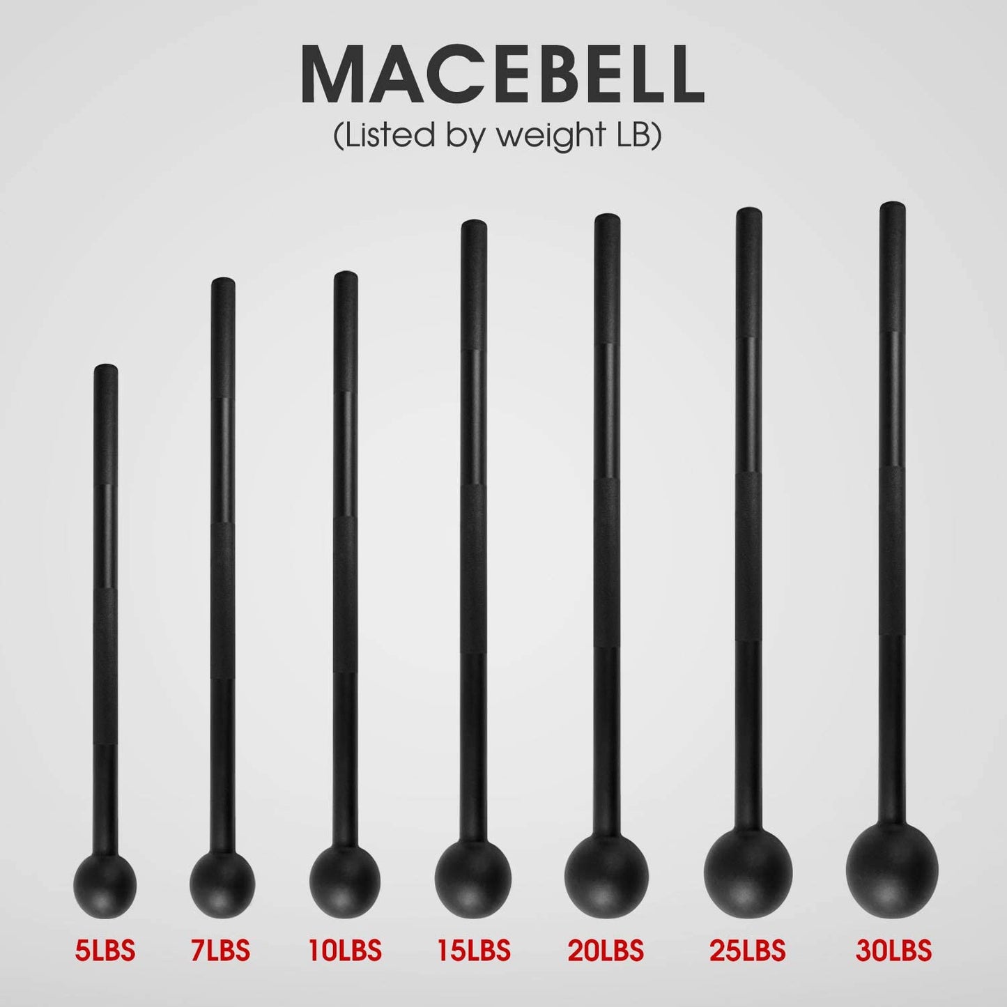 Steel Mace Bell for Comprehensive Strength Training - Enhance Full Body, Muscle, Shoulder, Grip, and Forearm Workouts for Rehabilitation and Stretching, Available in 5, 7, 10, 15, 20, 25, and 30 lbs for Both Men and Women