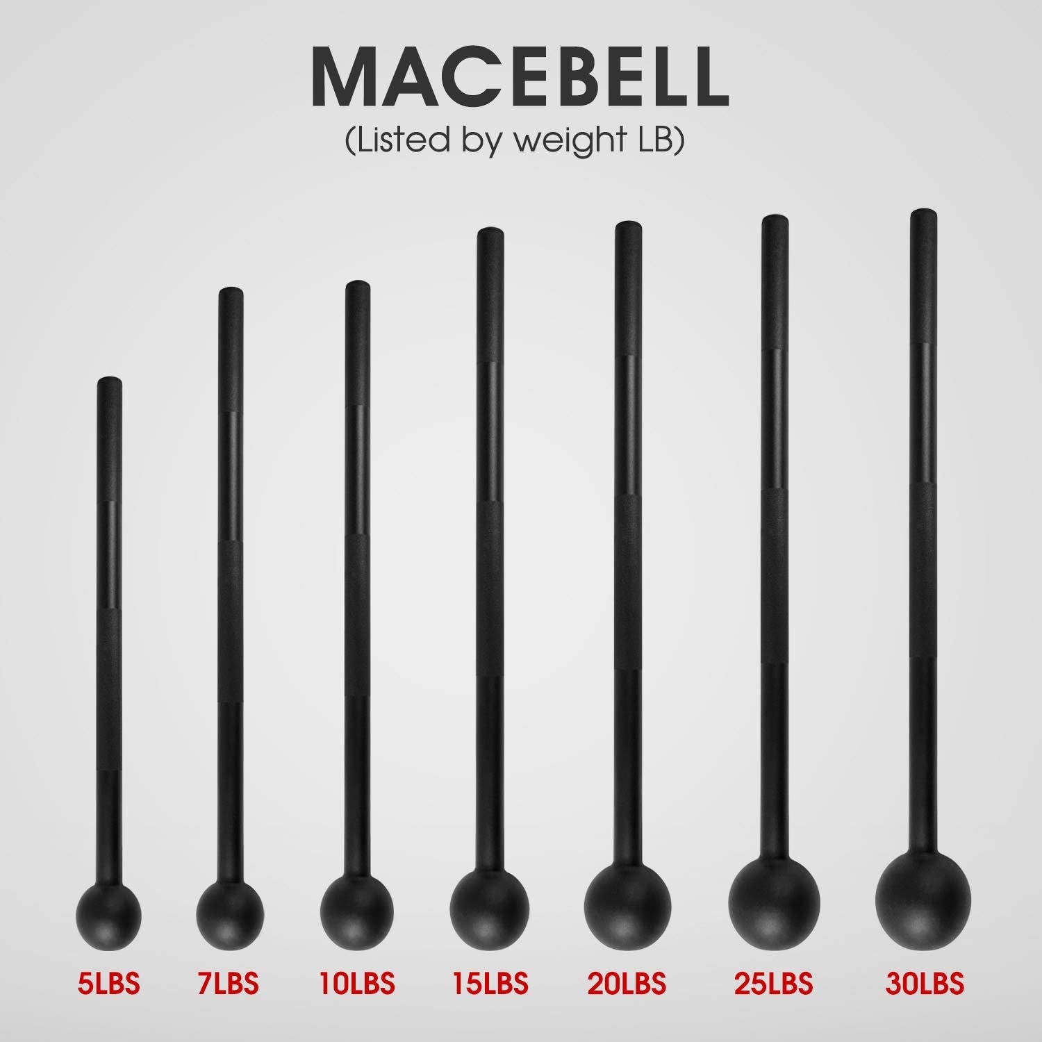 Steel Mace Bell for Comprehensive Strength Training - Enhance Full Body, Muscle, Shoulder, Grip, and Forearm Workouts for Rehabilitation and Stretching, Available in 5, 7, 10, 15, 20, 25, and 30 lbs for Both Men and Women