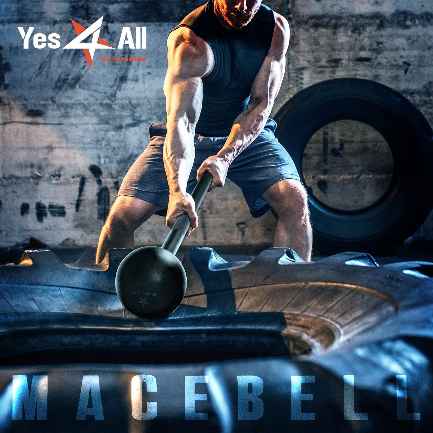 Steel Mace Bell for Comprehensive Strength Training - Enhance Full Body, Muscle, Shoulder, Grip, and Forearm Workouts for Rehabilitation and Stretching, Available in 5, 7, 10, 15, 20, 25, and 30 lbs for Both Men and Women