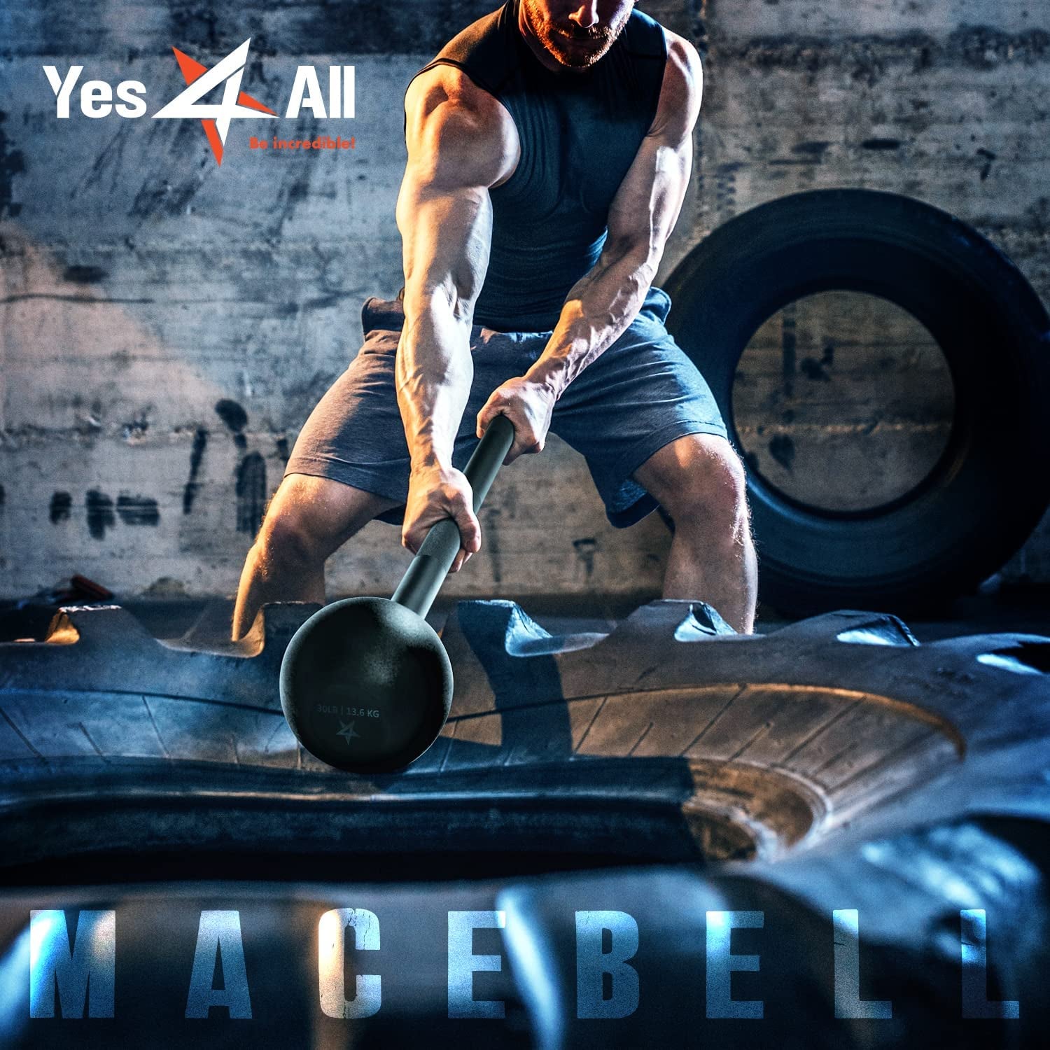 Steel Mace Bell for Comprehensive Strength Training - Enhance Full Body, Muscle, Shoulder, Grip, and Forearm Workouts for Rehabilitation and Stretching, Available in 5, 7, 10, 15, 20, 25, and 30 lbs for Both Men and Women