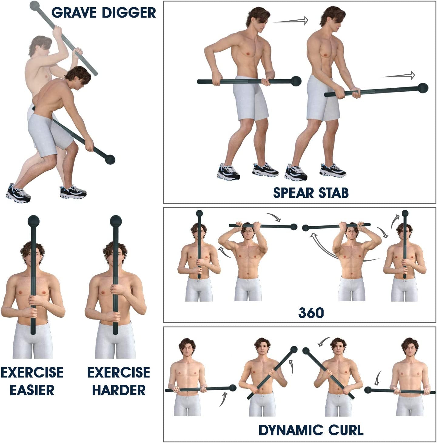 Steel Mace Bell for Comprehensive Strength Training - Enhance Full Body, Muscle, Shoulder, Grip, and Forearm Workouts for Rehabilitation and Stretching, Available in 5, 7, 10, 15, 20, 25, and 30 lbs for Both Men and Women